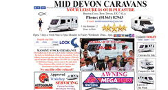 Desktop Screenshot of middevoncaravans.co.uk
